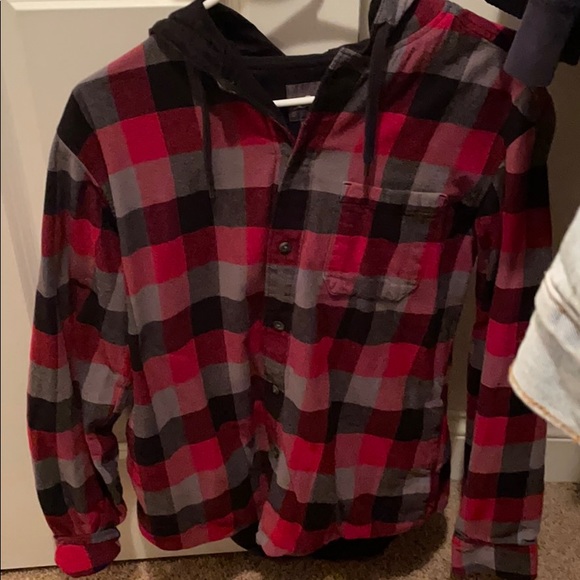 Men’s Medium EddieBauer Button-down Hoodie/flannel - Picture 2 of 2